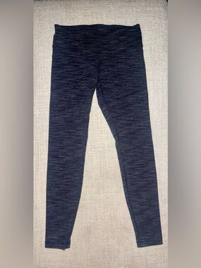Lululemon Sz 6 Wunder Under Leggings Black White Heathered Luon Yoga Pants Sport